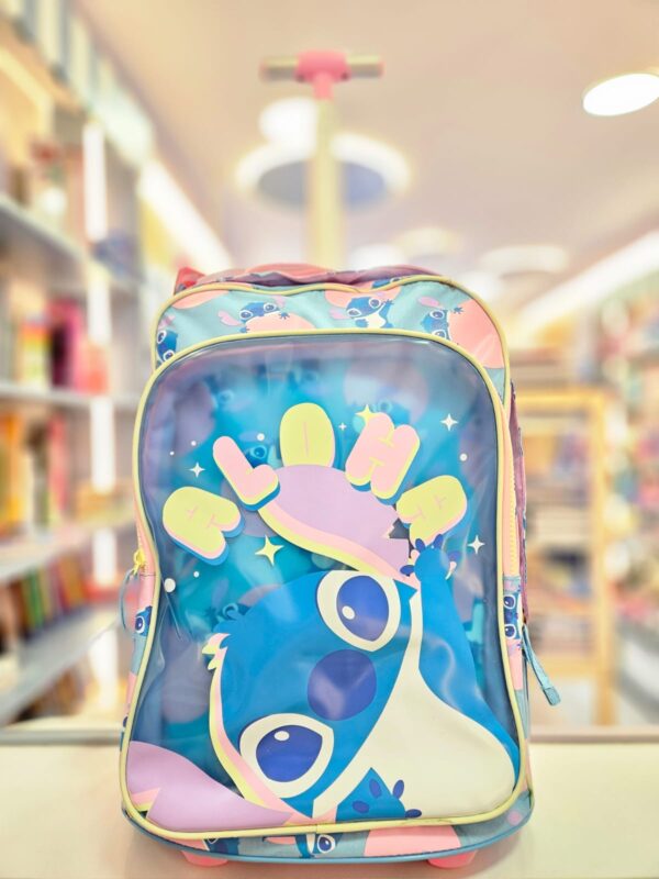 Mochila com Rodinha Grande Lilo & Stitch Azul Céu Puket