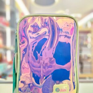 Estojo Box Grande com Divisória Color Block Rosa Puket