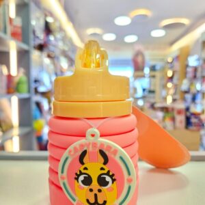 Garrafa Dobrável Silicone Capivara Rosa Puket
