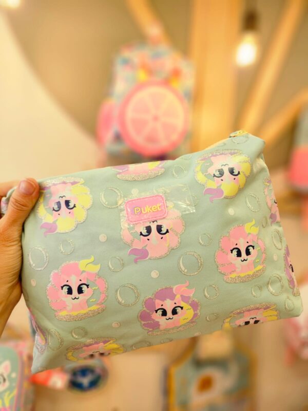 Necessaire Grande Gata Sereia Verde Água Puket