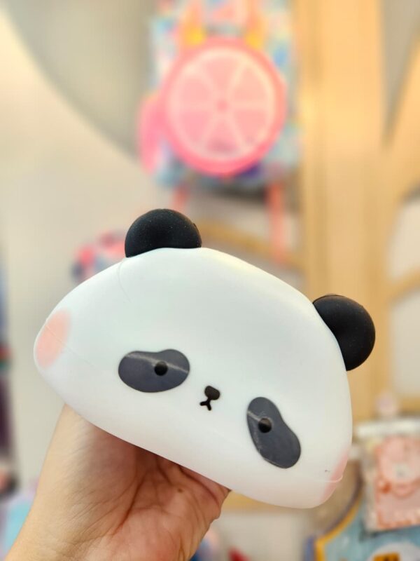 Luminária de Mesa de Silicone Formato de Panda Com Timer de Sono