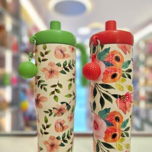 Copo Térmico com Tampa e Canudo 900 ml Flower Cup