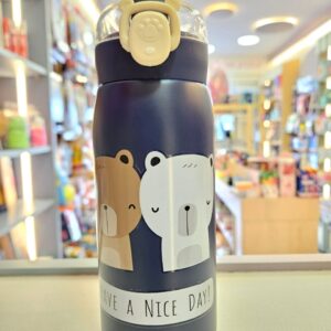 Garrafa Térmica Infantil Aço Inox 350 ml com Canudo