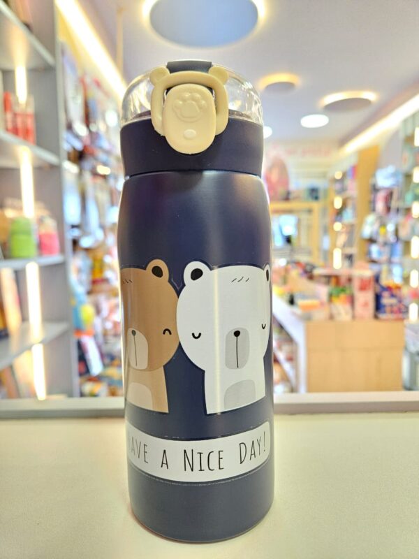 Garrafa Térmica Infantil Aço Inox 350 ml com Canudo