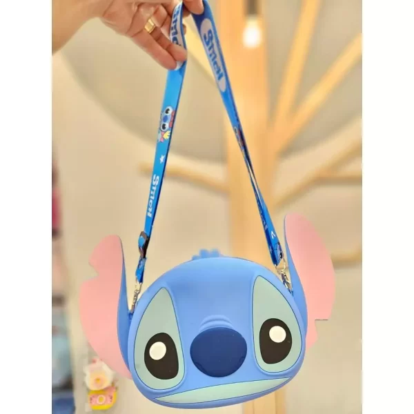 Bolsa Infantil Silicone Grande com Alças Removíveis Stitch Disney