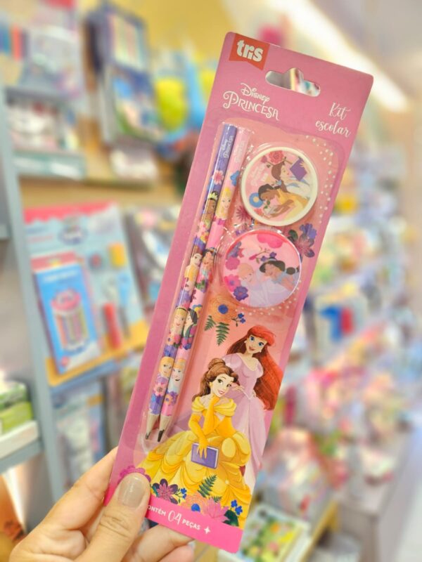 Kit Escolar 4 Peças Princesas Disney Tris
