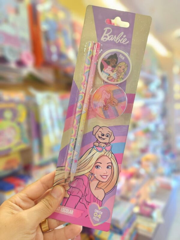 Kit Escolar 4 Peças Barbie Tris