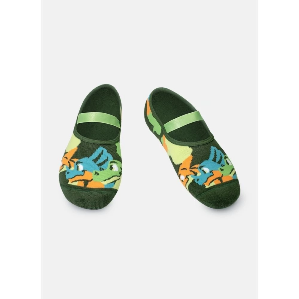 Meia Sapatilha Antiderrapante Dino Trio Puket Tamanho: 23 a 27