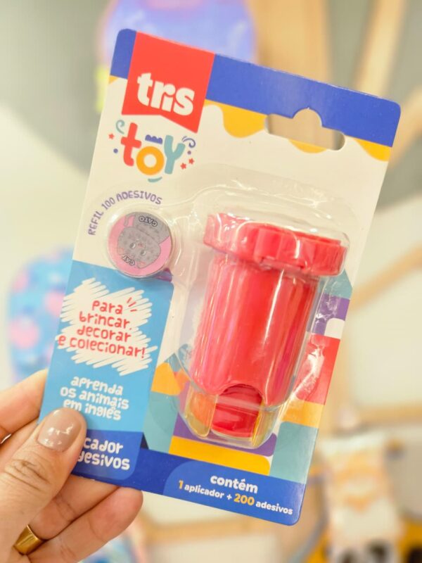 Aplicador de Adesivos Toy com 200 Adesivos Tris