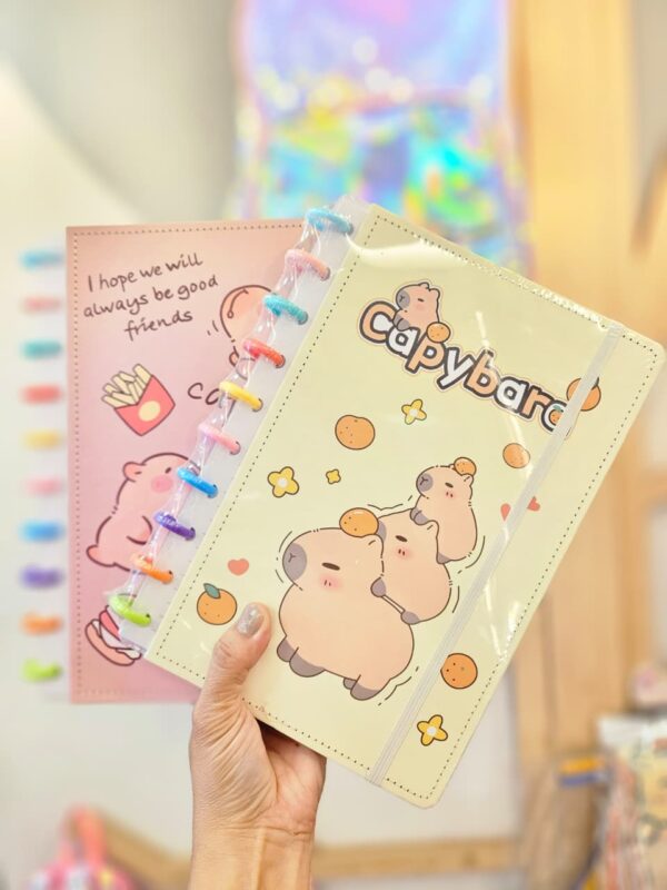 Caderno Disco Colegial com 80 Folhas Capivara