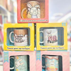 Caneca de Cerâmica Personalizada Páscoa