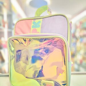 Lancheira Térmica com Bolso Frontal Color Block Rosa Puket