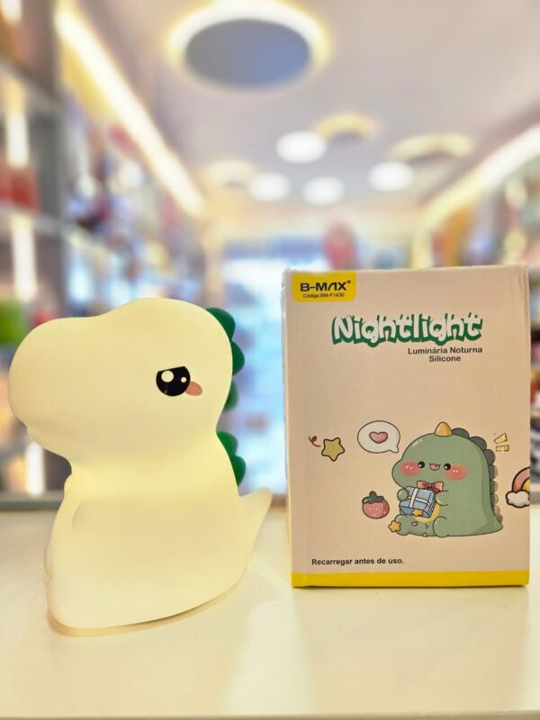 Luminária de Mesa de Silicone Hello Dude Dino Com Timer de Sono
