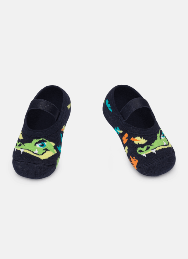 Meia Sapatilha Antiderrapante Jacaré Jungle Puket Tamanho: 23 a 27