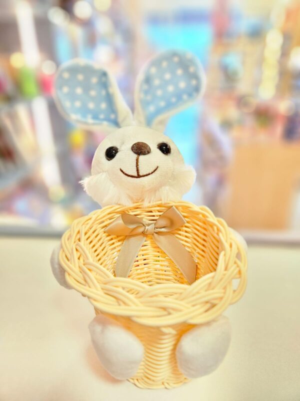 Coelho Pelúcia com Cestinha 25cm Fizzy