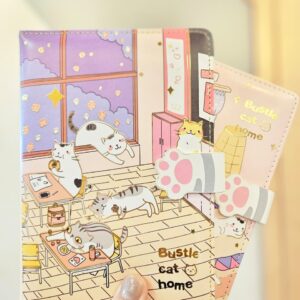 Caderno Fofo Gatinho Bustle Cat Home com Fecho 13x19 cm 112 Folhas