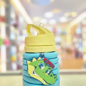 Garrafa Dobrável Silicone Jacaré Relax Azul Puket