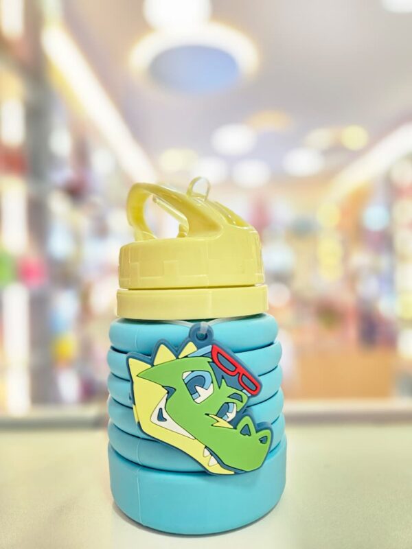 Garrafa Dobrável Silicone Jacaré Relax Azul Puket