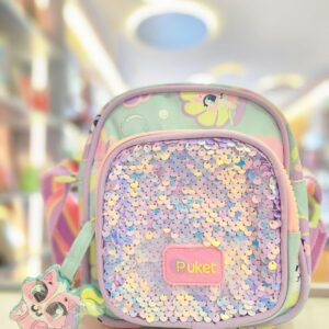 Bolsinha Paetê Gata Sereia Verde Água Puket