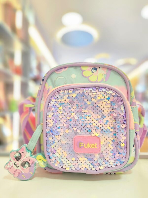 Bolsinha Paetê Gata Sereia Verde Água Puket