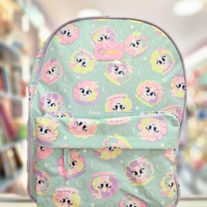 Mochila com Rodinha Média Gata Sereia Verde Água Puket