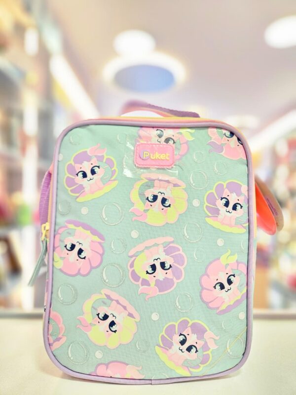 Lancheira Térmica com Alça Gata Sereia Verde Água Puket