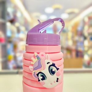 Garrafa Dobrável Silicone Unicórnio Diamante Lavanda Puket