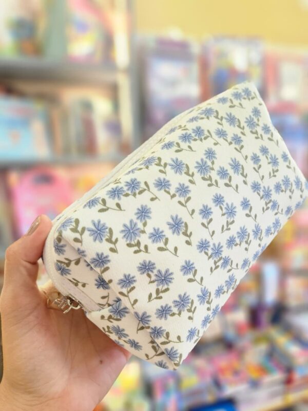 Necessaire Feminina Elegante Estampa Floral 18x10x7 Lis