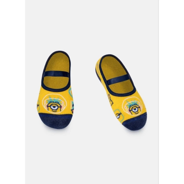 Meia Sapatilha Antiderrapante Minions Puket Tamanho: 23 a 27
