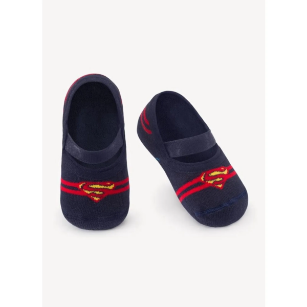 Meia Sapatilha Antiderrapante DC Super Man Puket Tamanho: 28 a 33