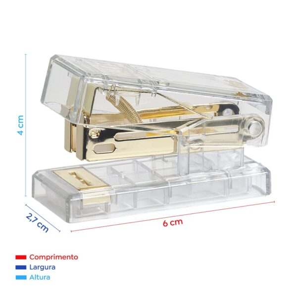 Grampeador Mini Cristal Holic Mineral 26/6 Tris - Imagem 4