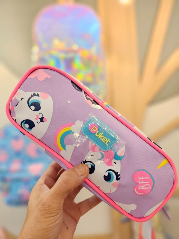 Estojo Escolar Duplo Multibichos Best Friend Lavanda Puket