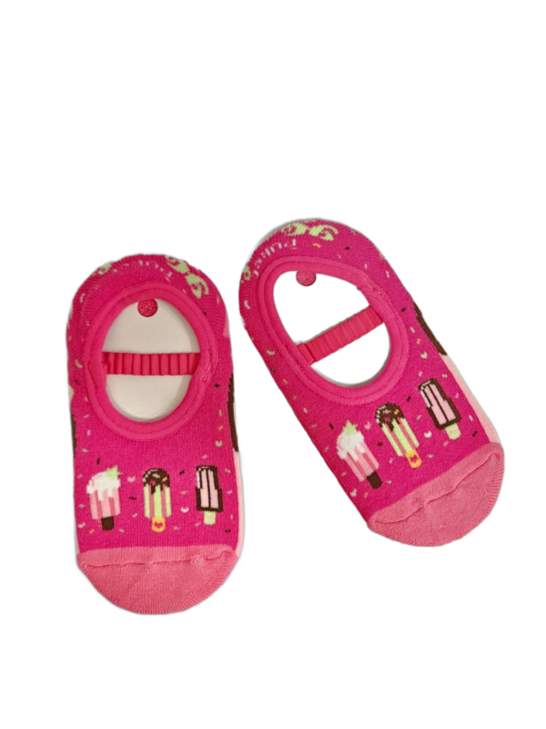 Meia Sapatilha Antiderrapante Sorvetes Puket Tamanho: 23 a 27