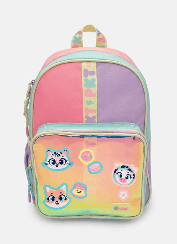 Mochila de Costas Média Color Block Verde Água Puket - Imagem 2