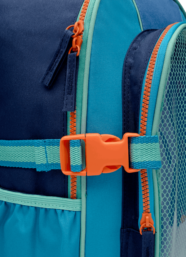 Mochila de Costas Grande Color Block Azul Puket - Imagem 5