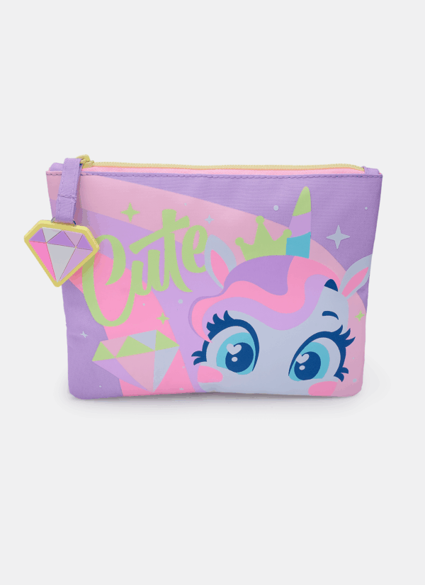 Necessaire Pequena Unicórnio Diamante Lavanda Puket - Imagem 2