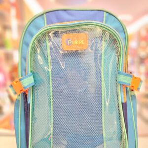 Mochila de Costas Grande Color Block Azul Puket