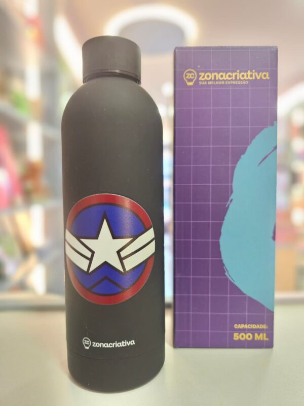 Garrafa Térmica Max Capitão América New World Order 500ml Zonacriatva - Imagem 3