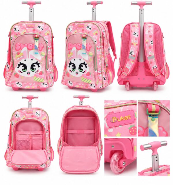 Mochila com rodinha coelha romântica PUKET - Imagem 2