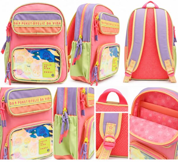 mochila sem rodinha MEDIA COLOR BLOCK PUKET - Imagem 2
